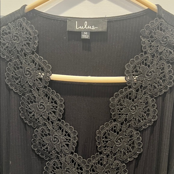 Lulu's Elegant Black Floral Lace Bodysuit - Picture 2 of 6